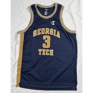 Stephon Marbury #3 Georgia Tech Mens Jersey Size XL Blue / Gold Starbury
